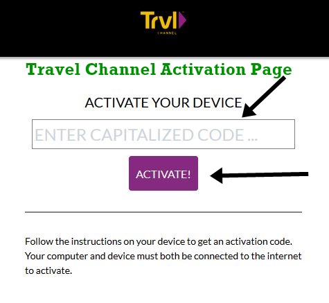 travel channel activate code